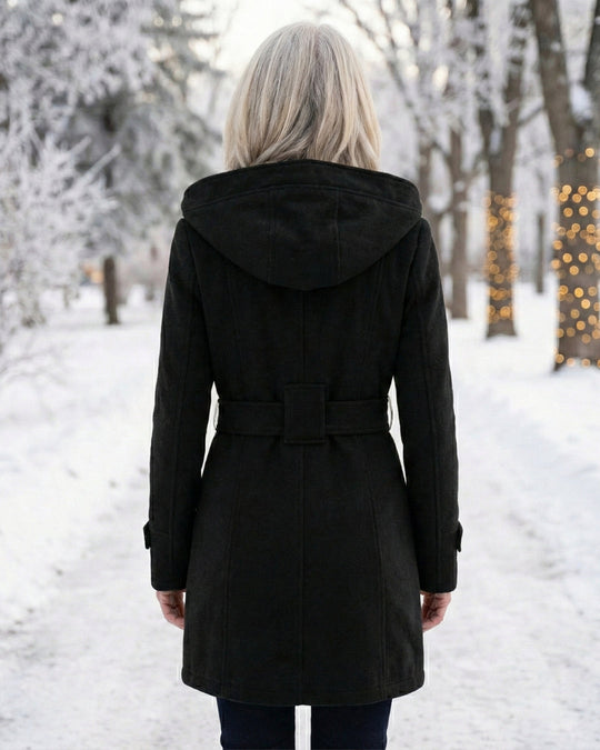 Sheila | Plaid Collar Wool Coat