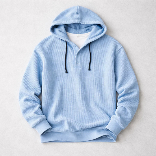 Wells - Waffle Knit Pullover Hoodie | By Julian & Claire Toronto