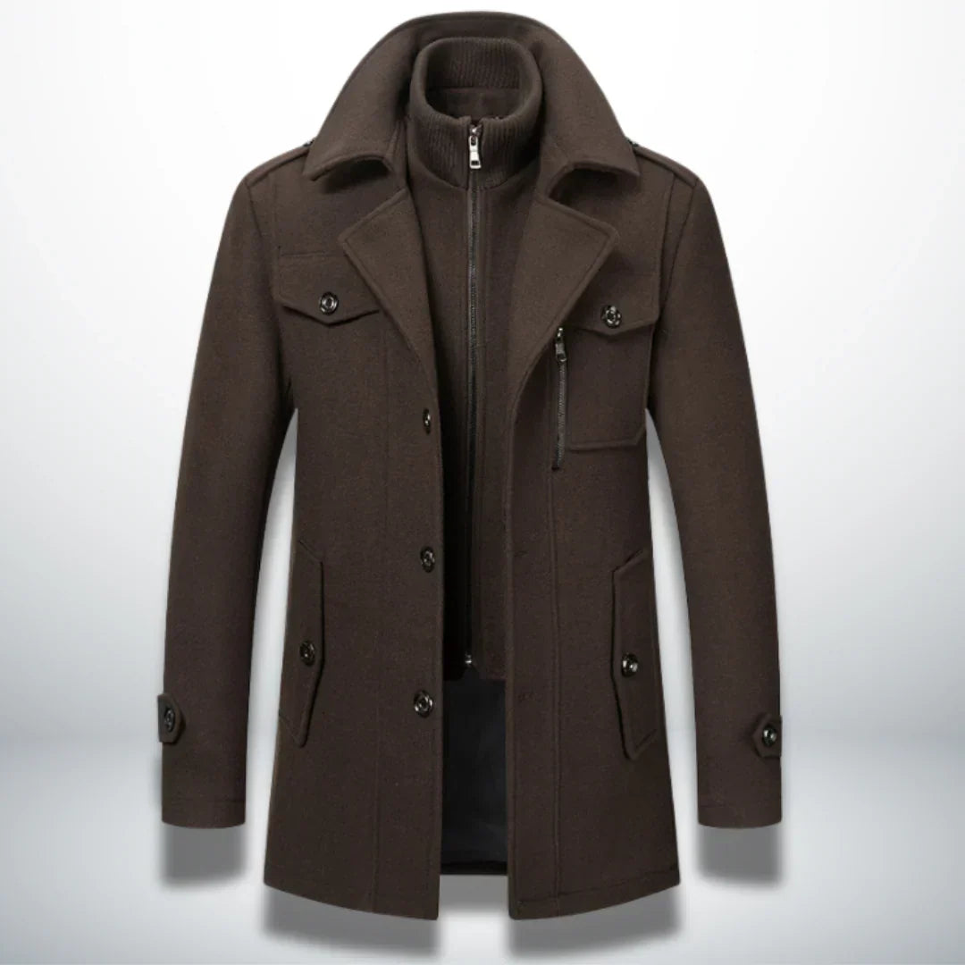 WinterField | Luxurious Double-Collar Trench Coat for Men