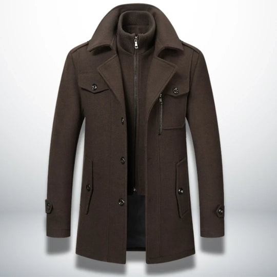 WinterField | Luxurious Double-Collar Trench Coat for Men