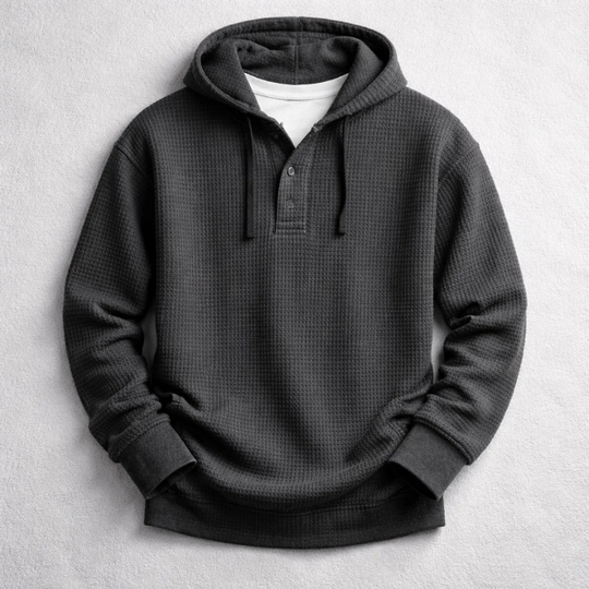 Wells - Waffle Knit Pullover Hoodie | By Julian & Claire Toronto