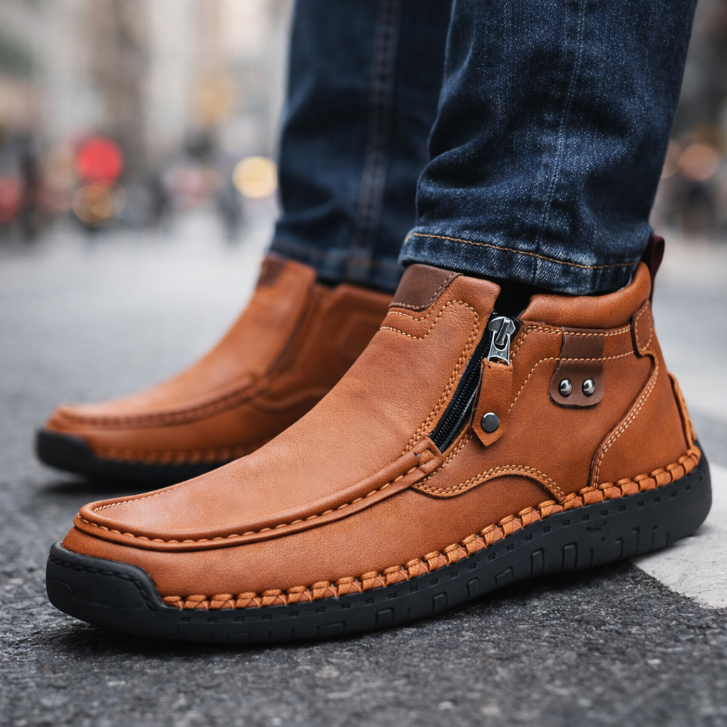 Scott Leather Ankle Boots