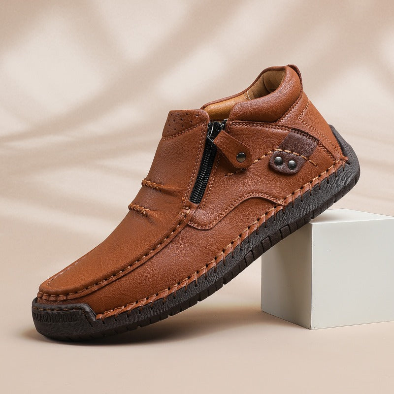 Men's Italian Leather Ankle Boots | Savoni