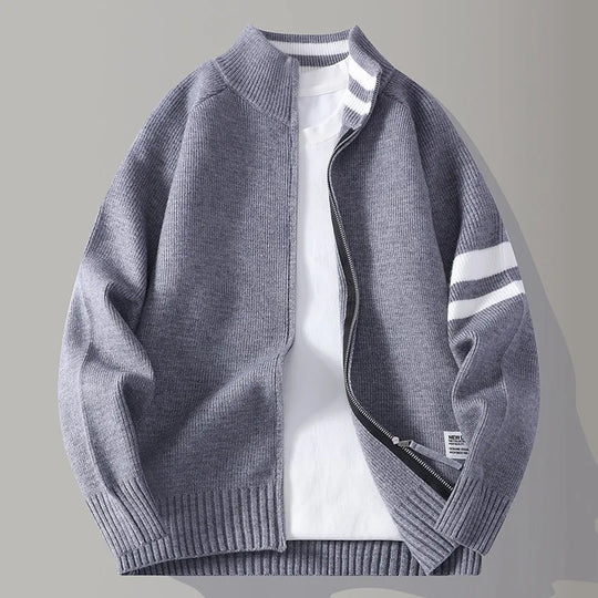 Christopher - Classic Ribbed Zip Sweater | By Julian & Claire Toronto