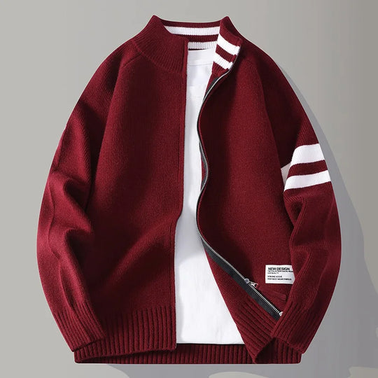 Christopher - Classic Ribbed Zip Sweater | By Julian & Claire Toronto