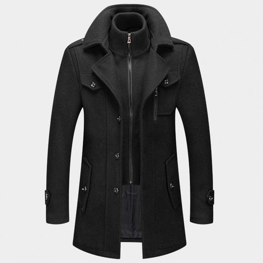 WinterField | Luxurious Double-Collar Trench Coat for Men