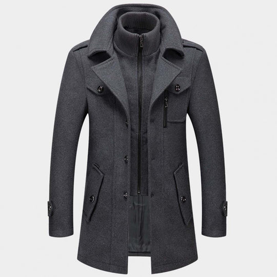WinterField | Luxurious Double-Collar Trench Coat for Men