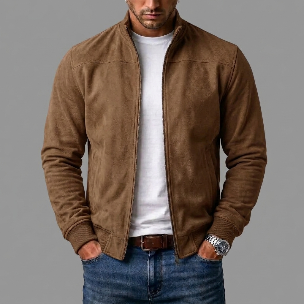 WinterField | Elegant Suede Bomber Jacket for Men (Buy 1, Get 1 FREE)