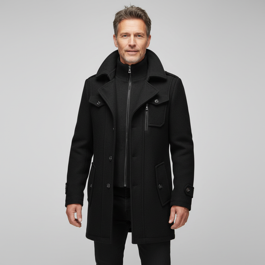 WinterField | Luxurious Double-Collar Trench Coat for Men
